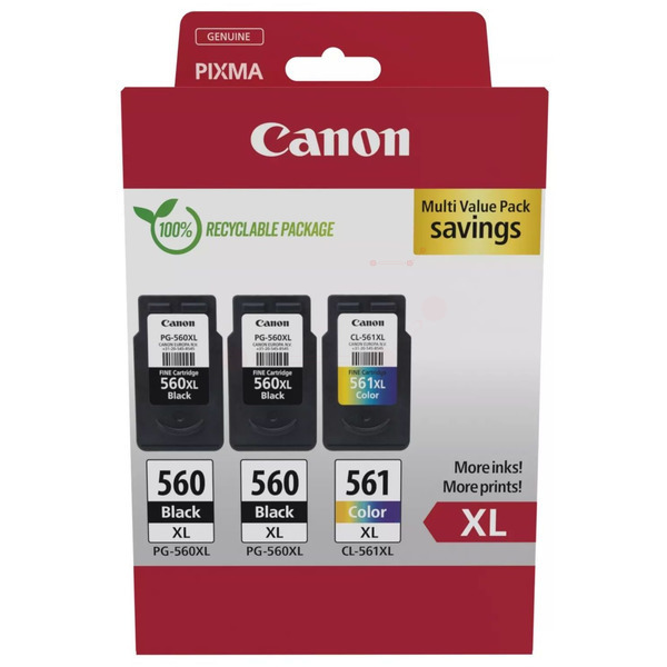 Druckkopfpatrone Multipack / Canon - 3712C009 / PG-560XL+CL-561XL Multipack Druckkopfpatrone Multipack / Canon - 3712C009 / PG-560XL+CL-561XL Multipack