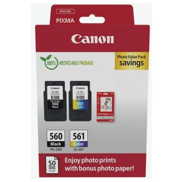 Druckkopfpatrone Multipack / Canon - 3713C008 / PG-560+CL-561 Multipack Druckkopfpatrone Multipack / Canon - 3713C008 / PG-560+CL-561 Multipack