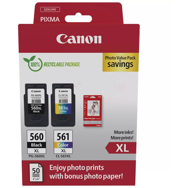 Druckkopfpatrone Multipack / Canon - 3712C008 / PG-560XL+CL-561XL Multipack Druckkopfpatrone Multipack / Canon - 3712C008 / PG-560XL+CL-561XL Multipack