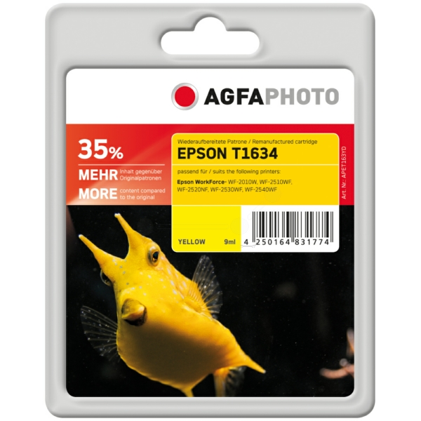 Tinte / AgfaPhoto - APET163YD ersetzt C13T16344010 / 16XL Tinte / AgfaPhoto - APET163YD ersetzt C13T16344010 / 16XL