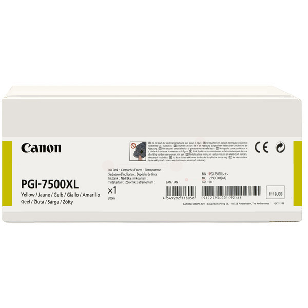 Druckkopfpatrone gelb / Canon - 2793C001 / PGI-7500Y Druckkopfpatrone gelb / Canon - 2793C001 / PGI-7500Y
